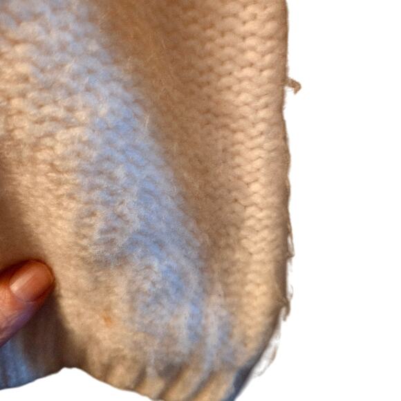 Soft surroundings Giulia white off shoulder cable knit sweater size large - Picture 3 of 5